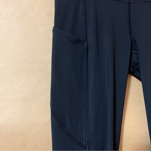 Lululemon | Fast & Free Crop II Nulux 19" High Rise Leggings Pocket Black Size 4 - Picture 5 of 11